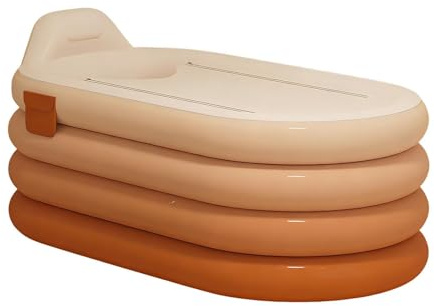 Bañera Inflable,Cubo Portátil para Lavar el Cuerpo con Bomba de Pie - Bañera Hinchable para Adultos - para Apartamento, Hogar, Hotel, Spa, Relajación, Recuperación, Atletas, Hombres y Mujeres