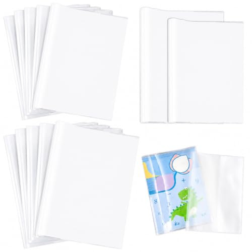 UWJOWP Protection Livre 12 pièces - Couverture Livre A4 & 16K Transparentes - Protège-Cahier pour École