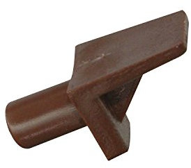 SECOTEC Bodenträger mit Winkel | Bohr ø 6 mm | Plattenträger zum Stecken | braun | 20 Stück