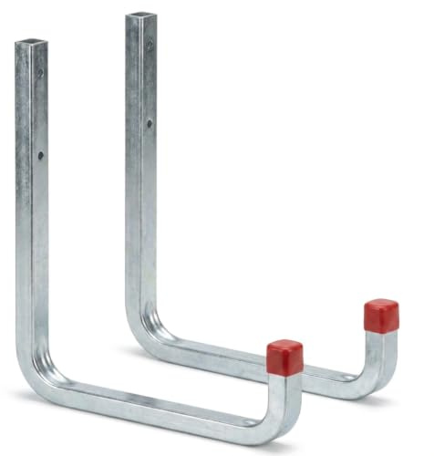 2 x 250mm Extra Large Storage Wall Hooks 40kg Galvanised Steel, Ladders & Tools