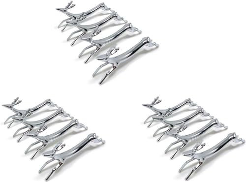 Silver ‘Dancing Deer’ Summer Cutlery Rest for Knifes, Forks and Spoons (Set of 12) by BMTick