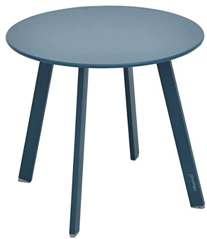 Hespéride HES-149201J Couchtisch Saona, Durchmesser 50 cm, Entenblau, legierter Stahl, groß
