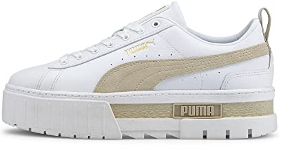 Puma Mayze Lth Wn's, Scarpe Da Ginnastica Donna, Multicolore White Peyote, 36 EU
