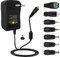 Universal Netzteil 3-12v, aifulo 40W Universal AC DC Adapter Steckernetzteil mit 7 Abnehmbaren Steckern für 3V 4.5V 5V 6V 7.5V 9V 12V Haus Elektronik LED-Streifen mit USB Anschluss - 3000mA Max