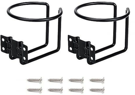 DONGKER 2 Pièces X Porte-gobelets de Bateau,Porte-gobelet de Voiture en Acier Inoxydable avec Vis Auto pour Bouteille Boisson Canette Thermos Tasse Tasse a Café