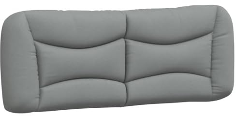 vidaXL Kopfteil-Kissen Hvar Hellgrau 120 cm Stoff