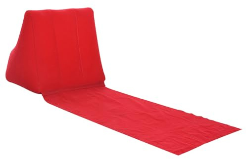 NCONCO Tragbare Strandmatte Loungesessel Outdoor Tragbare Strand Liege Freizeit Aufblasbare Strandmatte Faltbare Wasserdichte Beflockung Rückenablage für Tragbare Reise Camping Outdoor Strand Camping