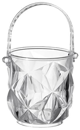 Zhaoj24-05 Eiskübel Eiswürfelbehälter Acryl-Eiskübel, Kleiner tragbarer Eiskübel, ideal for die Hausbar, for Kühlen von Bier, Champagner, Weinflaschen, 1 Liter für Party/Heim/Bar