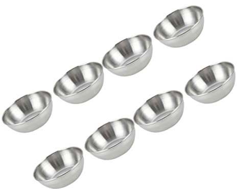 UTHCLO 8stücke Edelstahl Saucenschälchen Rund Flache Gewürzschalen Für Dips Saucen Soßen Schälchen Für Restaurant Und Zuhause Silber Robust Und Langlebig