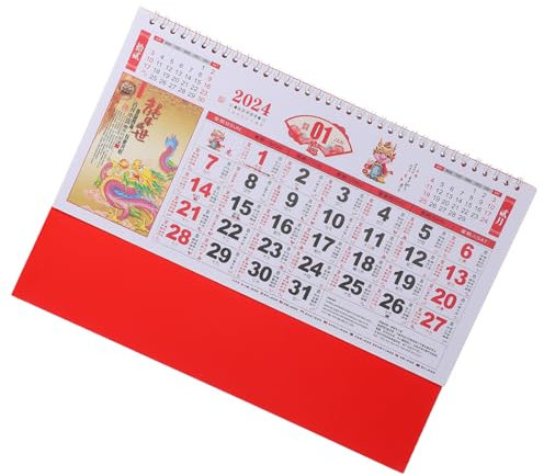 Operitacx 2024 Kalenderpapier 2024 Jahreskalender Dekorativer Mondkalender