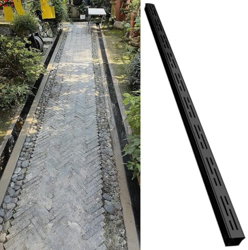 Entwässerungsrinne Ablaufgitter Schlank Flache Sturm Entwässerungsrinne, Rechtwinklig Linear Duschabfluss Mit Gemauertem Gitterrost, Gebürstet 304 Edelstahl Gehweg Bodenabläufe Drain Rinnen(WxH-5x5cm/
