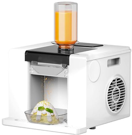 Macchina Per Ghiaccio Tritato Professionale Da 280 W, Raffreddamento Ad Aria, Macchina Elettrica Per Ghiaccio Tritato, Capacità Bottiglia 750 Ml, 60 Kg/Giorno,White