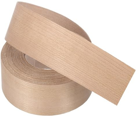 PATIKIL Cinta De Borde De Cerezo 7.6m x 38mm Cinta De Chapa De Madera Pregomada Flexible Para Borde De Contrachapado Con Adhesivo Termofusible Para Restauración (1-1/2 x 25 Pies)
