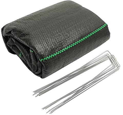 JOINPAYA Telo Antierbacce per Giardino e Frutteto Copertura in Tessuto PE Buona Ritenzione di umidità Accessorio da Giardino per Controllo Erbacce