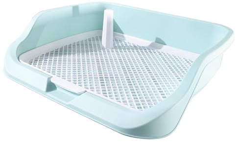PawwJoy Vasino da bagno per cuccioli, strumento di pulizia per interni ed esterni, facile da pulire, con contenitore rialzato, per cani, orinatoio per animali domestici, verde