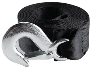 para Coche, camión, Remolque, SUV Cuerda De Remolque For Automóvil, Gancho De Cabrestante Manual Elástico, Correa De Remolque De Alta Resistencia, Cuerda De Repuesto(2t-6m)