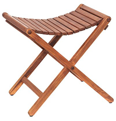 AsinoX Tek 601 hopfällbar pall, trä, brun, 46 x 41 x 46 cm