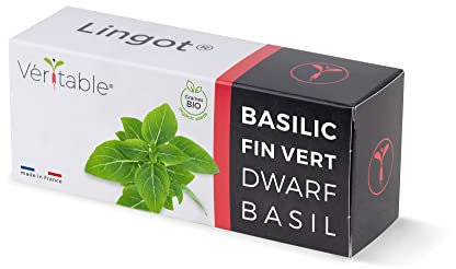 Véritable Lingot® Basilico Nano BIO - Compatibile con Orti Interni Exky® - Ricarica pronta all'Uso - Substrato con Semi Integrati