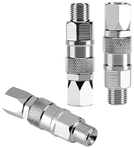 Brrnoo Drehgelenk, 1/4-zoll Edelstahl Luftloses Hochdruckspray Drehgelenk Für Farbspritzgeräte Spritzpistolenschlauch Drehgelenk