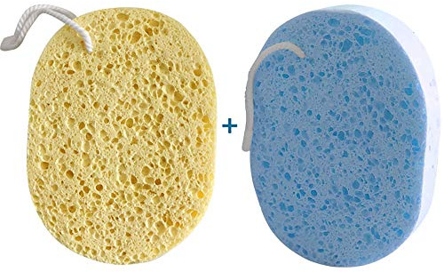 2 Stück Gesichtsschwamm Waschschwamm Gesichtsreinigung Peeling Kosmetik Schwamm Reinigungsschwamm