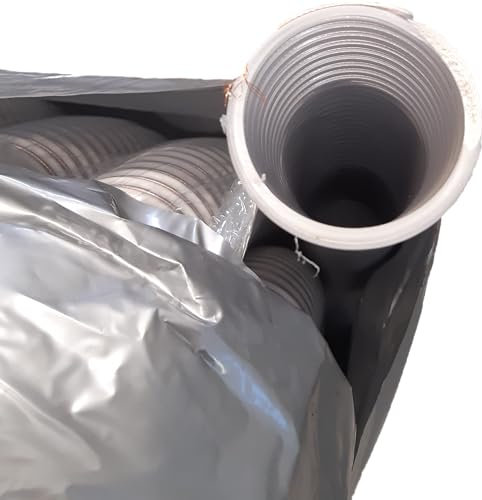 Hochwertiger PVC-Spiralschlauch 25m – Ø 51mm Innendurchmesser – mit integrierter Kupferlitze – ideal zur Pellet und Granulatförderung, Absaugung & Belüftung