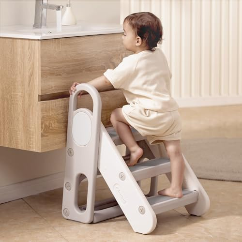 Mloong Foldable Toddler Step Stool for Bathroom Sink, Potty Training Stool