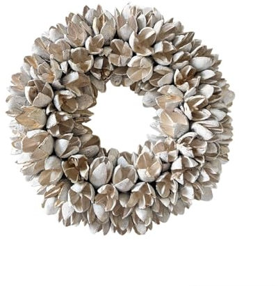 Kranz Dekokranz Türkranz Naturkranz Türschmuck Bakuli 20 cm Weiss