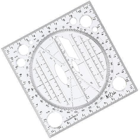Gogogmee Mathematik-lineal Aus Kunststoff Mehrzweck-Mathe-lineale Messschablonen-lineale Vorlagen Für Geometrische Zeichnungen