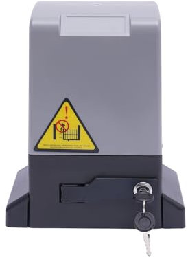 Schiebetorantrieb Set bis 1200kg, 550W Garagentorantrieb, automatischer Toröffner mit 2 Fernbedienungen, 12m Nylonzahnstangen, für Hoftore, Garagentore, Schiebetüren, mit Automatische Schließfunktion