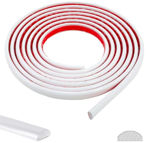 16.4 Ft Peel and Stick Trim,Molding Trim for Walls,Flexible Self Adhesive Decorative Strip,for Tiles,Ceilings,Wall Tile Edges,Borders,Mirror Frames,Cabinets (White)