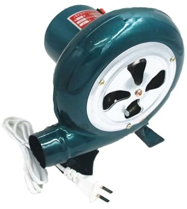 Soplador De Aire Eléctrico para Barbacoa Blacksmith Forge, Ventilador Centrífugo para Barbacoas, Encendedor De Fuego Portátil para Parrilla Y Excitador De Llama(40W)