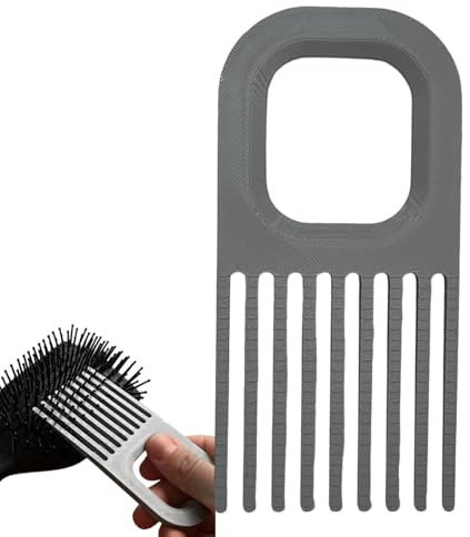 Ergonomic Comb Cleaner, Wide Teeth Dust Remover, 4.88x2.36x0.24 Inch Portable Grooming Scraper with Non Slip Grip, Cleaning Brush Accessory, Hair Comb Cleaner with Compact Design, Hygiene for Home