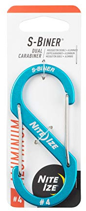 Nite-ize SBA4-03-R6 S-Biner Dual Aluminum Karabiner, blau, Size 4