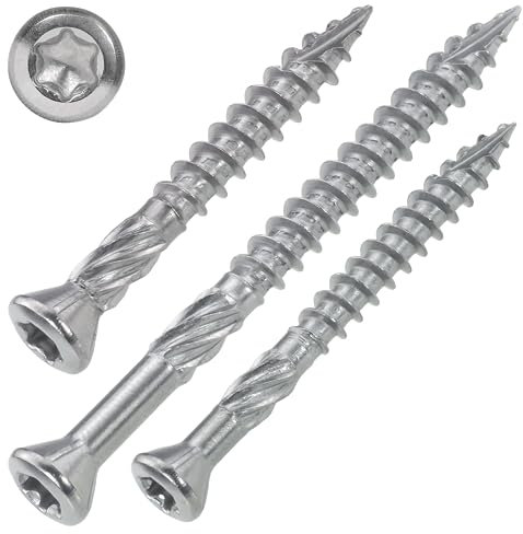 SCREW REBEL Terrassenschrauben 5 x 60 mm - 200 Stück - Edelstahl gehärtet martensitisch mit Zulassung ETA