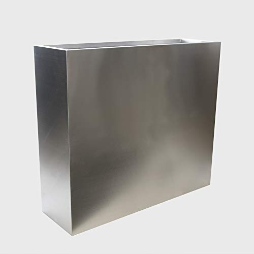 Köhko® Designer-Hochbeet aus Edelstahl Viva 81 x 26 x 68 cm | matt gebürsteter Pflanztrog eckig & groß