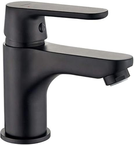 VBChome Waschtisch Badarmatur Schwarz Strahlregler Keramikkartusche Hochdruck-Armatur Einhebel Einhebelmischer Waschbecken-Armatur