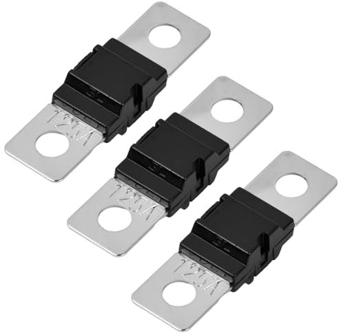 Fusible Mega à Courant Élévé 3 Pièces Fusibles Automobiles Plats 125v Mega Fusible Bolt-On Fusible Pour Voitures, Véhicules de Construction, Caravanes, Camions