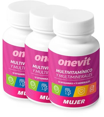 Onevit Multivitamínico Mujer - 135 cápsulas (3x45) - 13 vitaminas+10 minerales. Una cápsula al día
