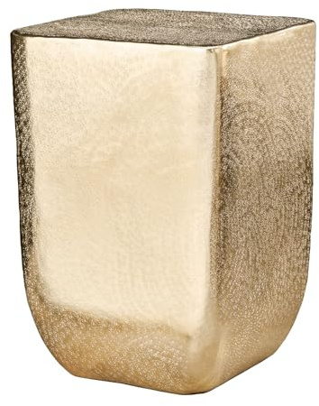 Riess Ambiente Beistelltisch Unit 31cm - Gold - Metall - handgefertigt | Montiert, hochwertig, glamouröses Flair, Design-Highlight, wohnlicher Look, Eyecatcher, Hammerschlag Optik