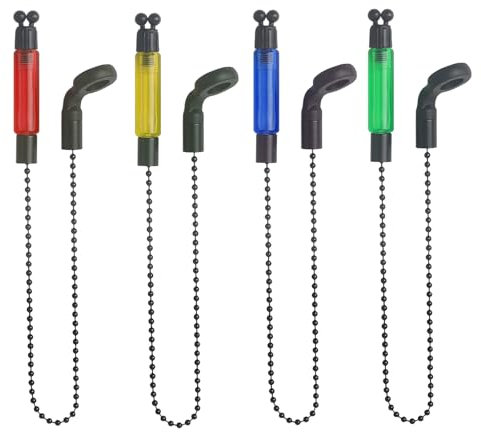 Annyswit 4 Stück Swinger für Karpfenangeln mit Bissanzeiger Angeln Leichte Swinger Bissanzeiger Swinger Angeln für Karpfen & Nacht & Angeln in Mehreren Positionen