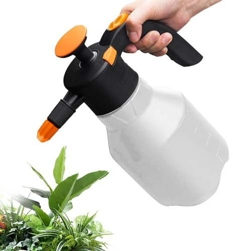 Gartensprüher, 1,5 L Wassersprühflasche Für Pflanzen, Verstellbare Messingdüse, Pumpsprüher, Mehrzweck-Sprühdose Mit Feststellfunktion Für Reinigungslösungen, Gartenrasen