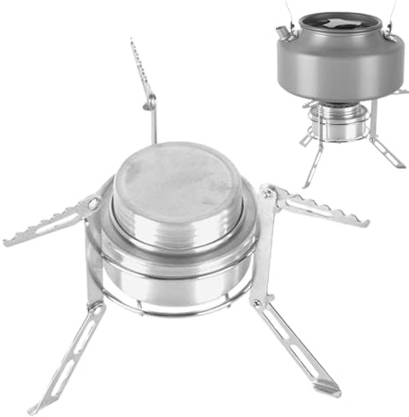 Quemador para Hornillo de Alcohol - Soporte de Trípode Portátil de Camping, Estable para Espíritu, Equipo de Supervivencia al Aire Libre