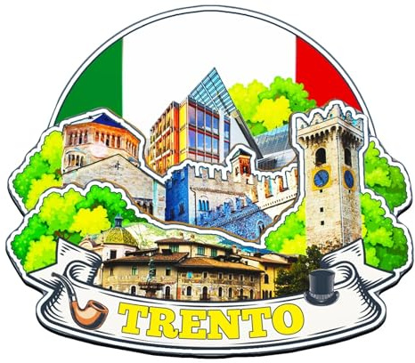 Orlaybar Trento Italy magnete decorativo 3D frigorifero città viaggio souvenir regali turistici fatto a mano magnete frigorifero decorazione casa -4282