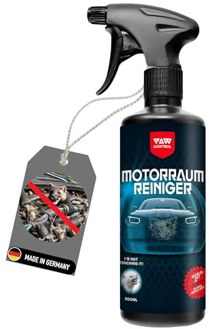 Paw Control Motorraumreiniger mit integriertem Marderschutz – Made in Germany | Effektives Reinigungs- und Marder-Schutzmittel für Motoren | Marderschreck für die Anwendung im Auto entwickelt