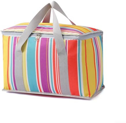 Isolierte Picknicktasche, kariert, hervorragende Isolierung, geräumiges Fach, stabiles und tragbares Design (bunt)