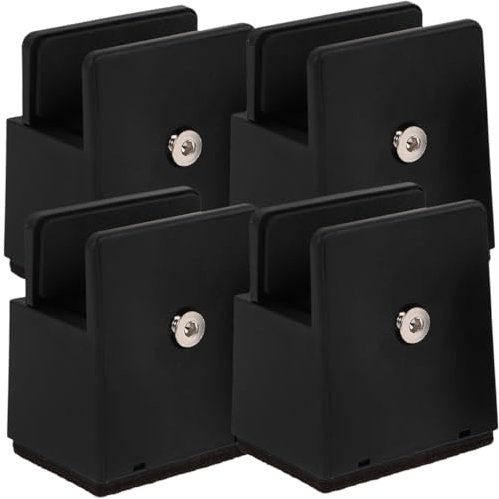 Angoily 4pcs Heavy Duty Bed Lifter Table Leg Pads Thick Black Furniture Pad for Chairs Tables
