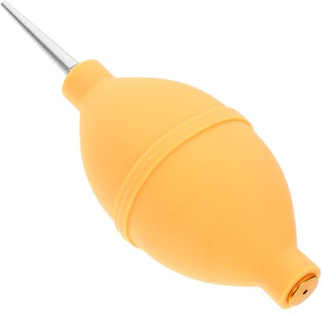 Linsenbläser, Starkes Luftgebläse aus Silikon und Legierung, Orange | Kameraobjektiv und Laptoplinse, Reinigt Enge Stellen, auch Tastaturreinigung Geeignet