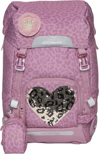 Beckmann, Schulrucksack Classic Maxi Furry, Grundschule, ergonomisch, inkl. Regenüberzug, 28L