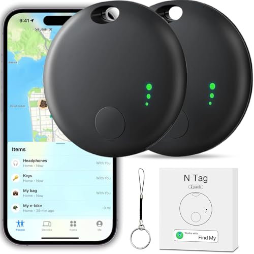 2 Pcs Smart Tracker, YiYunTE Tracker Rastreador Compatible con Buscar(Sólo iOS), Impermeable Buscador de Llaves Objetos, Bluetooth Smart Finder Localizador para Niños Llaves Coche Perros Mascotas