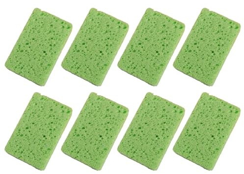 8 Stück Küchenschwamm Schwarz Putzschwamm Langlebig Spülschwamm Küchen Scheuerschwamm Waschbar Spülschwamm Soft Weich Geschirrschwamm (M,Grün)